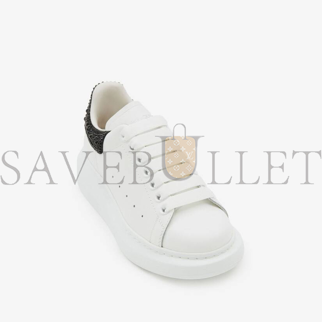 ALEXANDER MCQUEEN OVERSIZED SNEAKER IN WHITEJET BLACK 666407WIA4Z9581